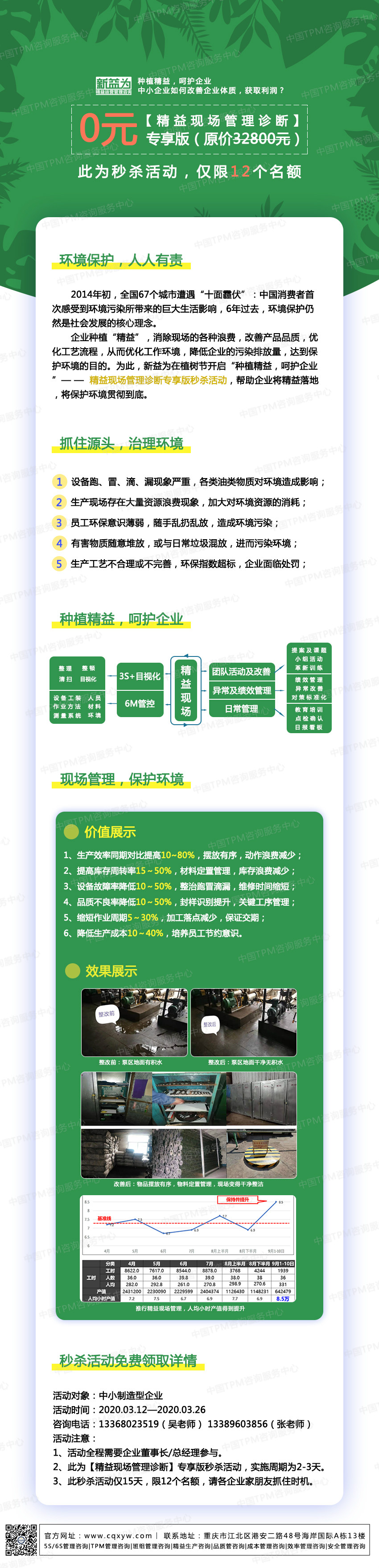 種植精益，呵護企業(yè)——精益現(xiàn)場管理診斷專享版秒殺活動